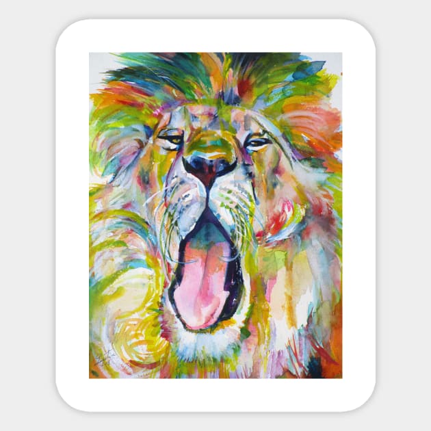 LION YAWNING Sticker by lautir